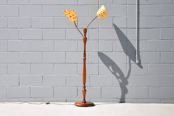 Twin Gooseneck Lamp with Retro Shades (Circa 1960s)