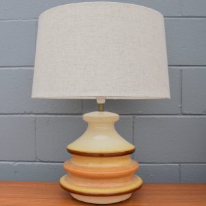 Ceramic Honey Pot Lamp with Shade (Circa 1970s)