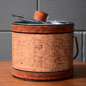 Cork & Steel Tiki Ice Bucket (Circa 1960s)