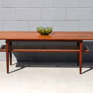XL Parker Rattan Coffee Table (Circa 1960s)