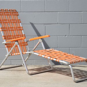 Aluminium Webbed Lawn Chaise (Circa 1970s)