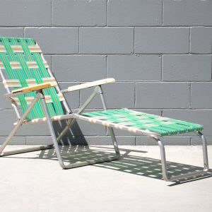 Aluminium Webbed Lawn Chaise (Circa 1960s)