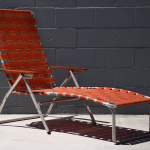 Aluminium Webbed Lawn Chaise (Circa 1960s)