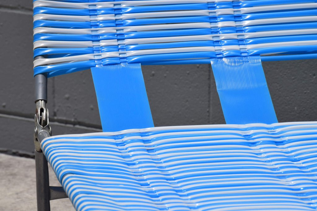 Retro Blue & White Banana Lounge Structured Rebellion