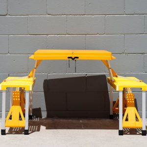 Retro Caribee Folding Picnic Table & Four Chairs