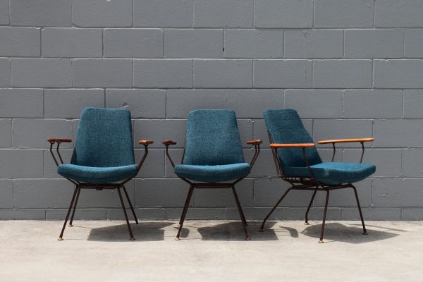 Aries Furniture Wire Frame Armchairs (Circa 1970s)