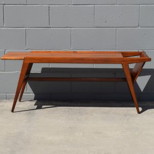 Danish Style Magazine Rack Coffee Table (Circa 1960s)
