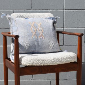 Square Cactus Silk Cushion - Blue (Brand New)