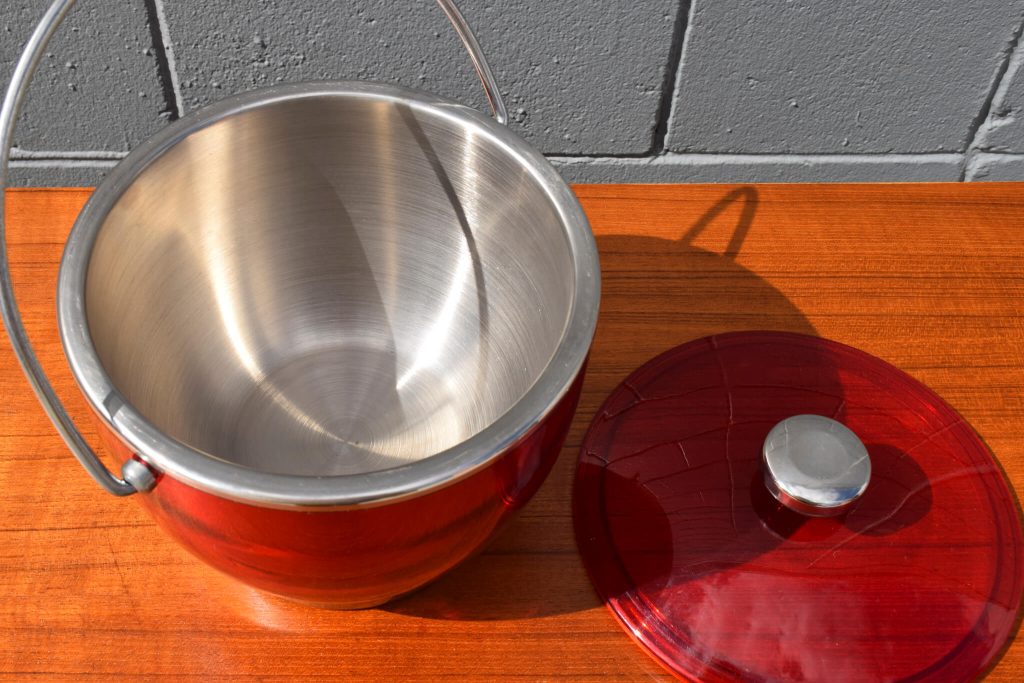 Red Plastic Ice Bucket (Circa 1960s) Structured Rebellion