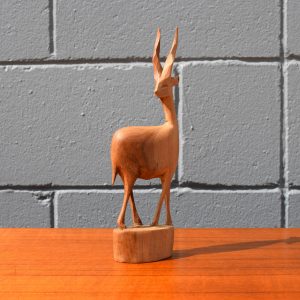 Mid Century Wooden Elk Statue (Circa 1970s)