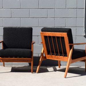Pair of Custom Mid-Century Spindle Back Armchairs (Circa 1970s)