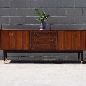 G Plan E Gomme Tola & Black Sideboard (Circa 1958)