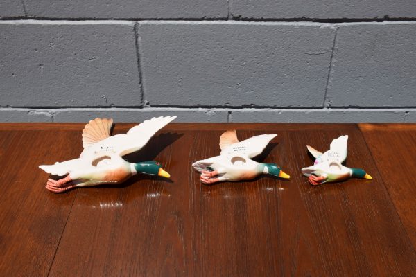 Three Mid Century Wall Hanging Ceramic Ducks - Image 2