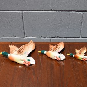 Three Mid Century Wall Hanging Ceramic Ducks