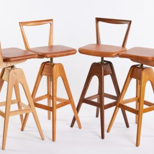 TH Brown Danish Bar Stool