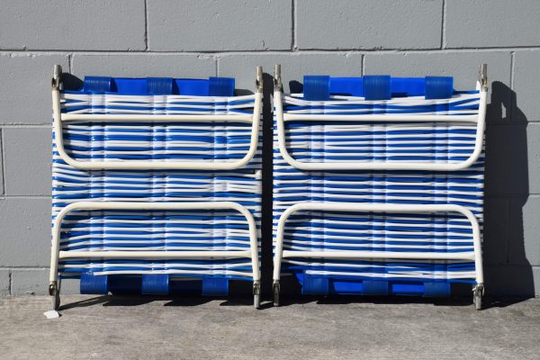 Retro Blue & White Banana Lounges - Image 2