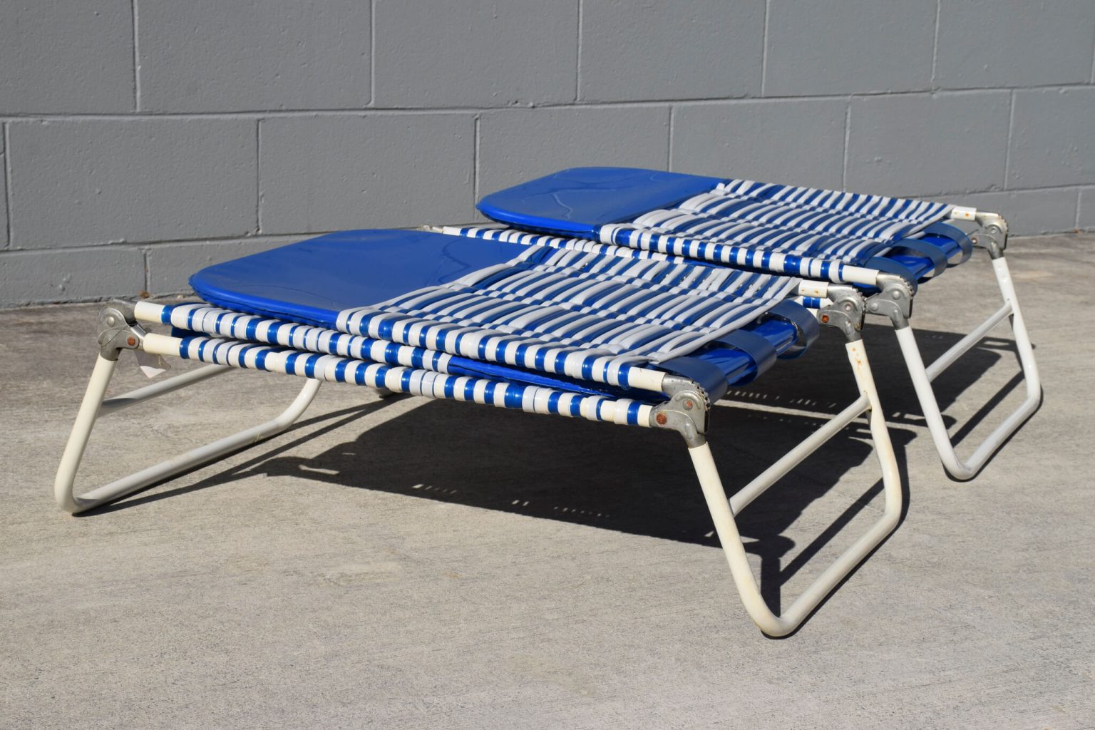 Retro Blue & White Banana Lounges Structured Rebellion