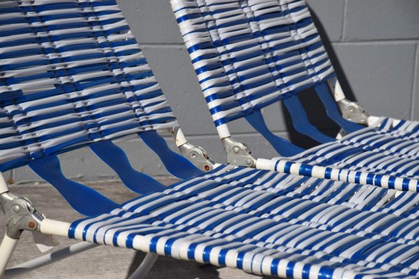 Retro Blue & White Banana Lounges - Image 4