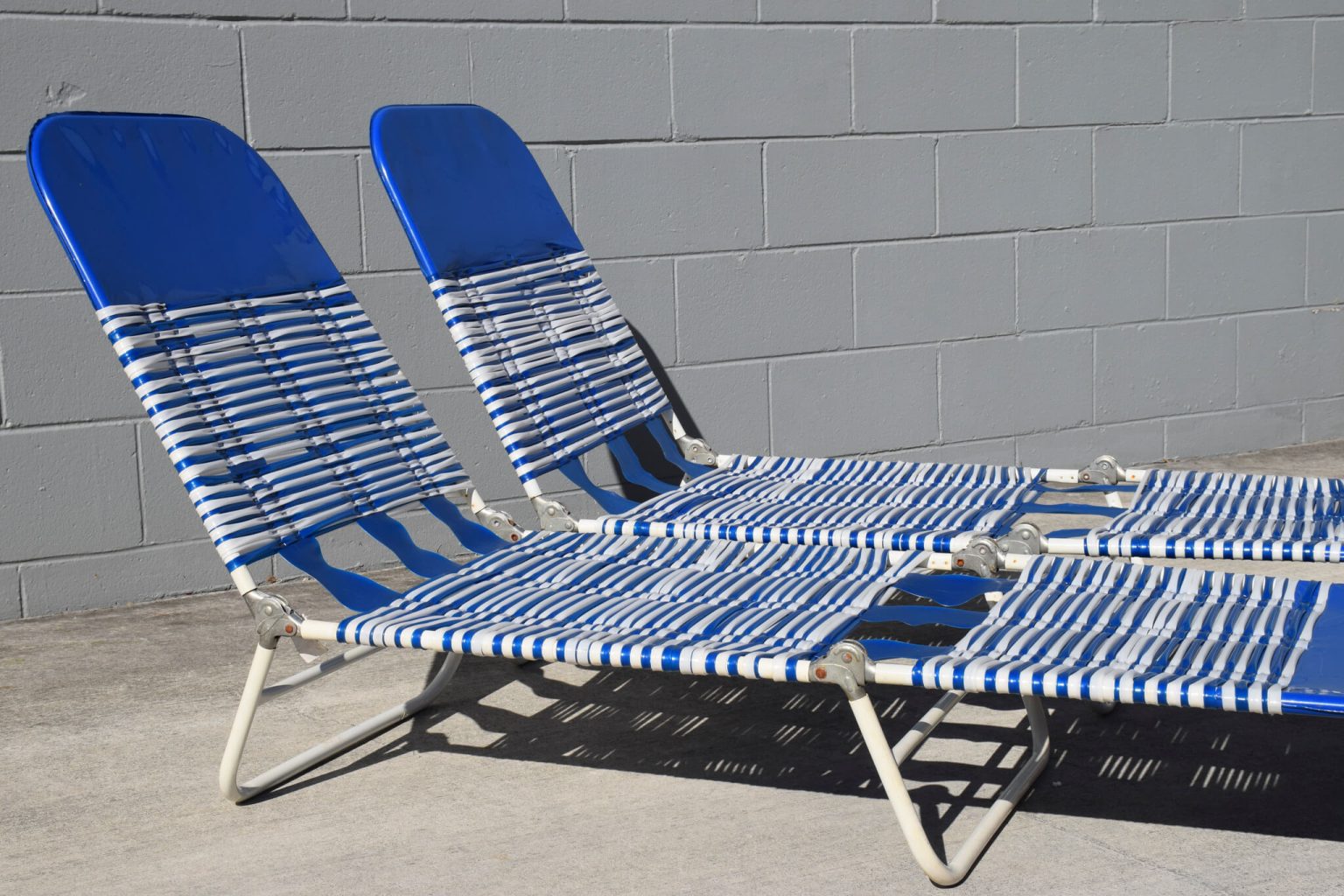 Retro Blue & White Banana Lounges Structured Rebellion
