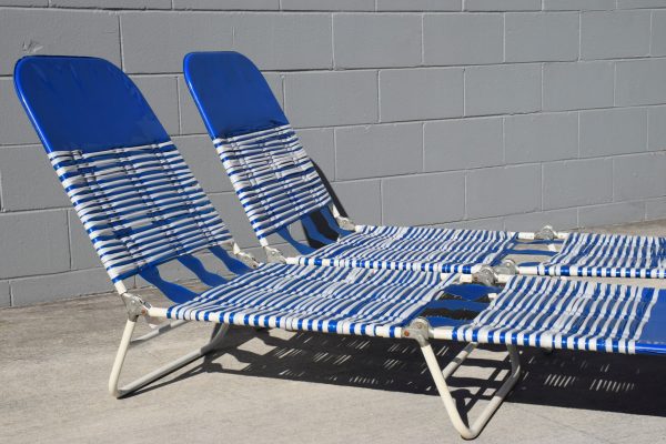 Retro Blue & White Banana Lounges - Image 5