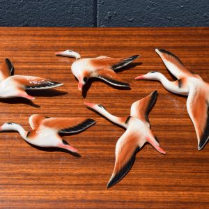 5 Piece Flying Bird Wall Hanging Set (Circa 1950s)