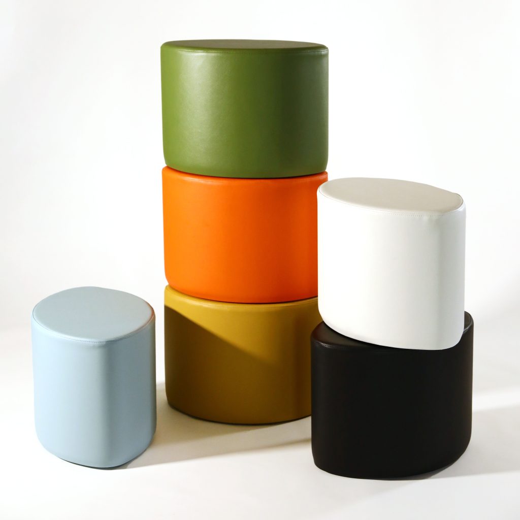 TH Brown Rondo Pouffe' Table Suite - Structured Rebellion