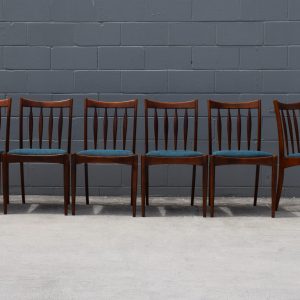 Six Mid Century Spindle Back Dining Chairs (Circa 1970s)