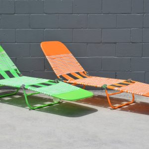 Retro Green and Orange Banana Lounge