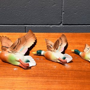 Set of Three Ceramic Flying Ducks
