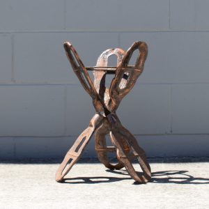 Brutalist Inspired Iron Plant Stand (Circa 1970s)