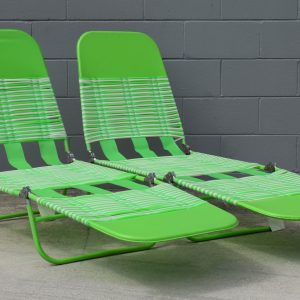 Retro Green & White Banana Lounges