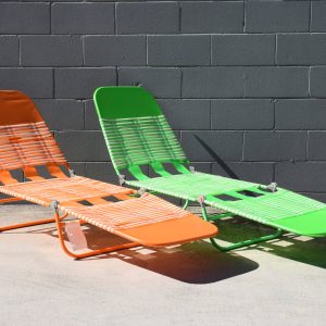 Retro Green & Orange Banana Lounges
