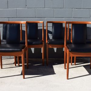 Parker T-Back Black Dining Chairs (Circa 1970s)