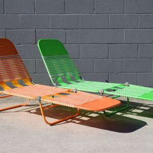 Retro Green & Orange Banana Lounges