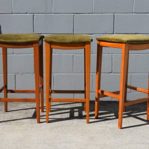 Three Carricks (Elite) Furniture Kitchen Stools (Circa 1970s)