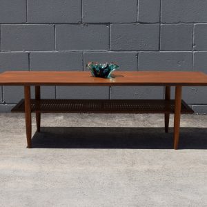 Mid Century Rattan Coffee Table (Circa 1960s)