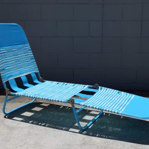 Retro Blue & White Banana Lounge