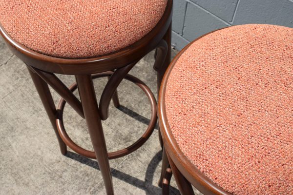 Pair of Mid Century Bentwood Stools (Circa 1970s) - Image 2