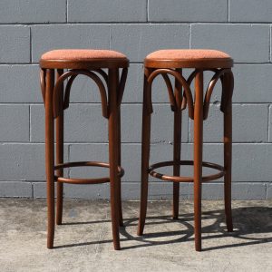Pair of Mid Century Bentwood Stools (Circa 1970s)