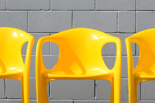 Four Casalino Casala Yellow Outdoor Chairs (Circa 1970s) - Image 3