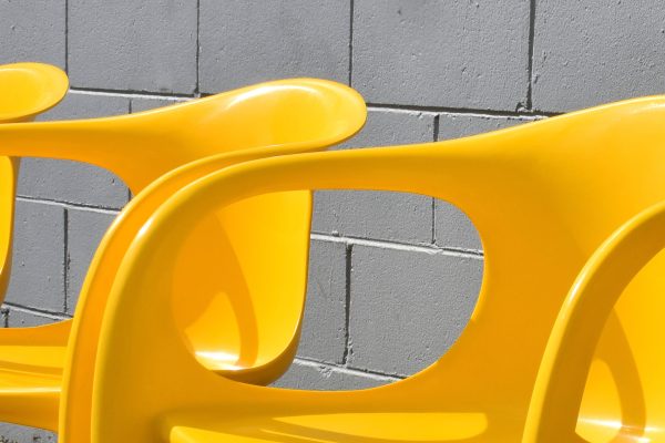 Four Casalino Casala Yellow Outdoor Chairs (Circa 1970s) - Image 2