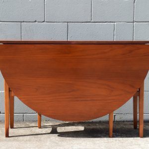 Mid Century Oval Dropleaf Dining Table (Circa 1970s)