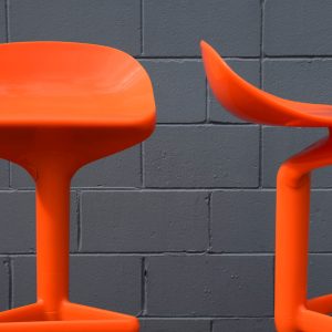 Retro Kartell Style Spoon Stools (Circa 1970s)