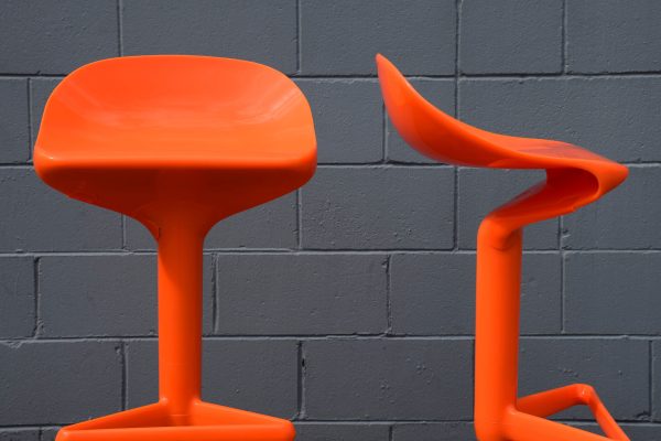 Retro Kartell Style Spoon Stools (Circa 1970s)