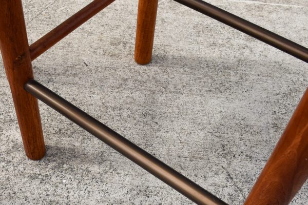 Two Black Parker Bar Stools (Circa 1960s) - Image 4