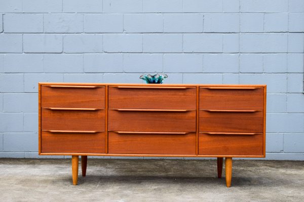 Mid Century Nine Drawer Sideboard (Circa 1970s)