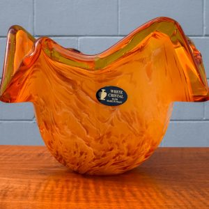 Murano Art Glass Vase by White Cristal (Italy)