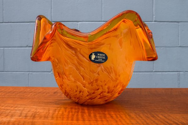 Murano Art Glass Vase by White Cristal (Italy)