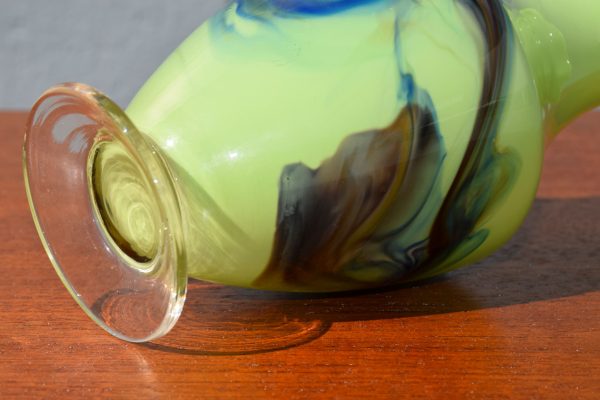 Petite Green Art Glass Vase (Circa 1970s) - Image 4