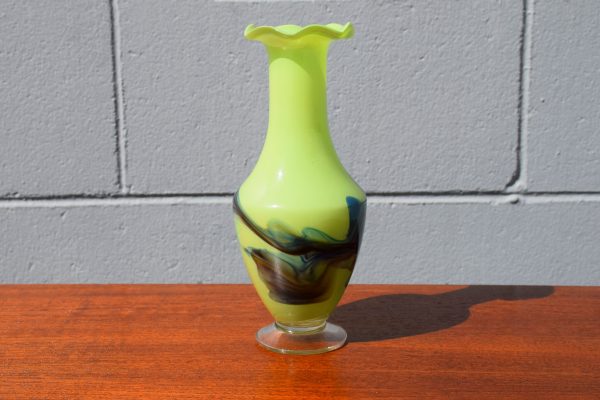 Petite Green Art Glass Vase (Circa 1970s)